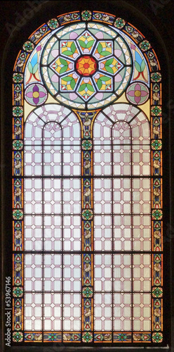 Obraz na płótnie Stained glass in synagogue w salonie