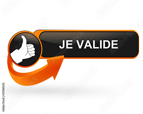 je valide sur bouton web design orange
