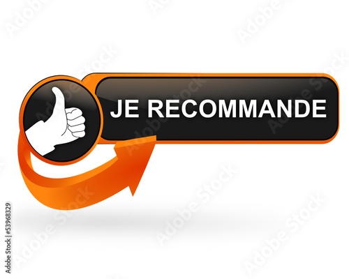 je recommande sur bouton web design orange
