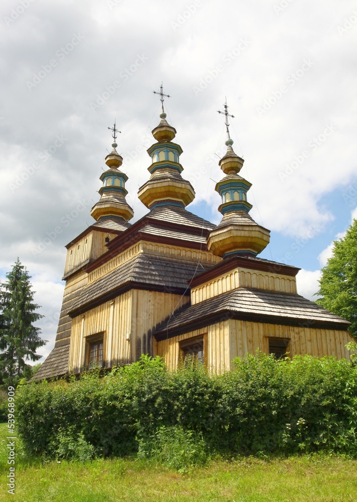 wooden orthodox church in Krempna near Jaslo