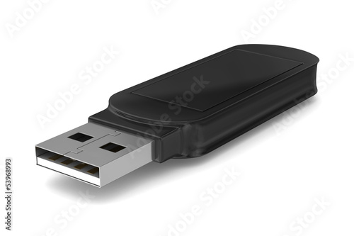 usb flash drive on white ba...