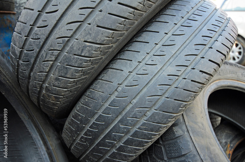 Old used car tires