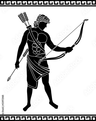 ancient bowman  stencil