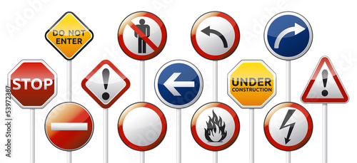 Danger road board mix collection
