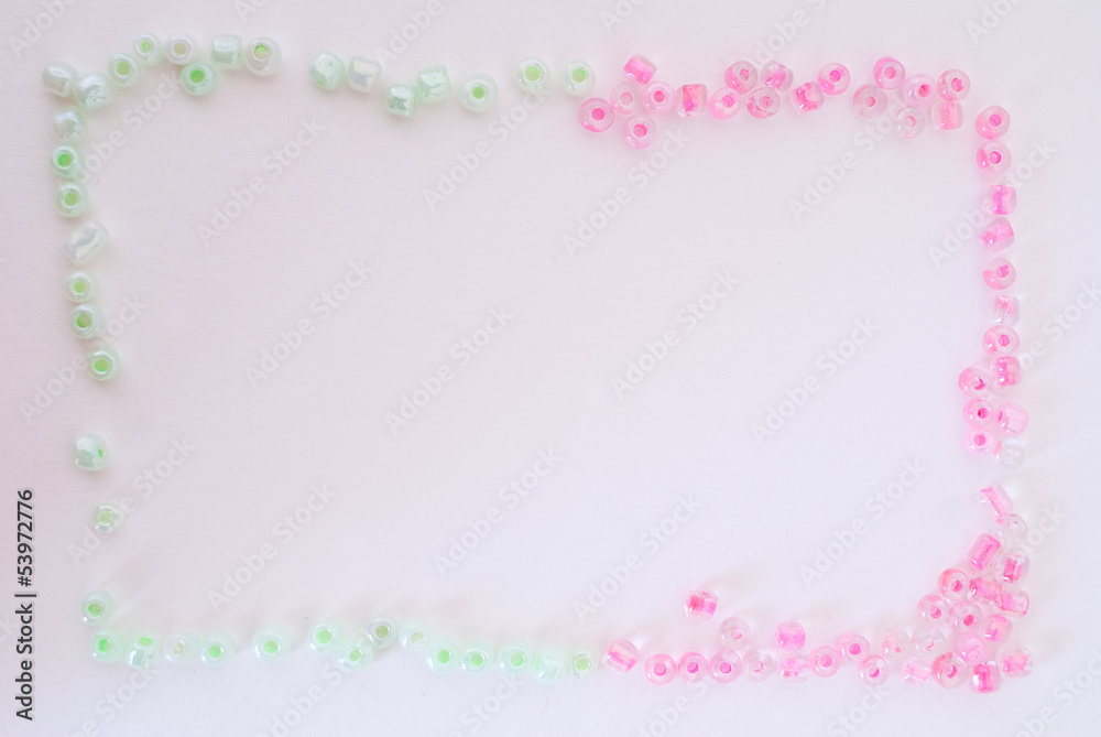 Colored pearls frame