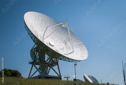Fototapeta Naklejka Na Ścianę i Meble -  Antennas on the earth station Aflenz ,Styria,Austria