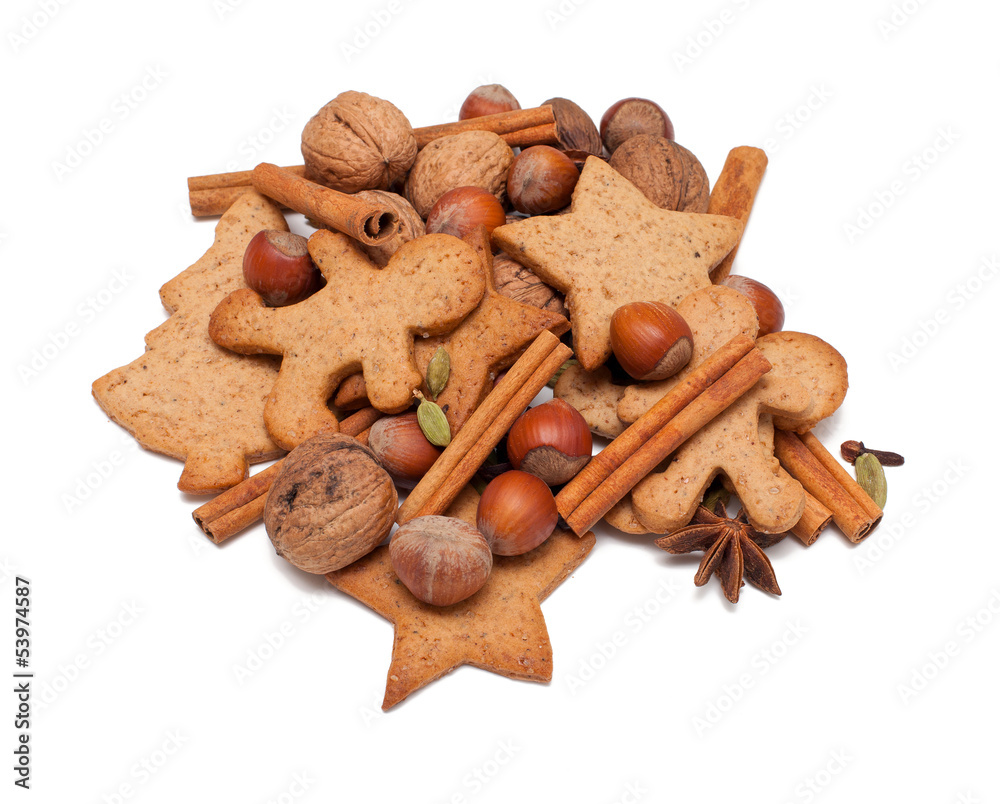 Fototapeta premium Christmas cookies and spices