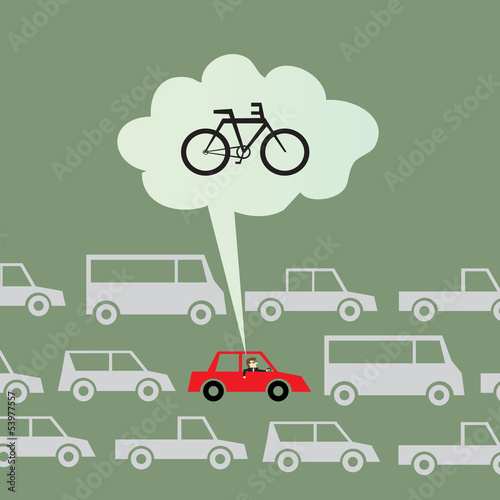 Biking to work instead of driving