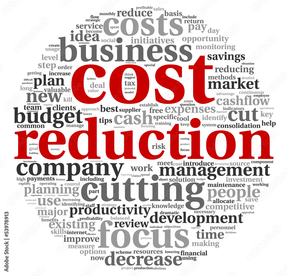 Costs reduction concept