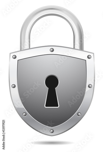 vector padlock icon shield