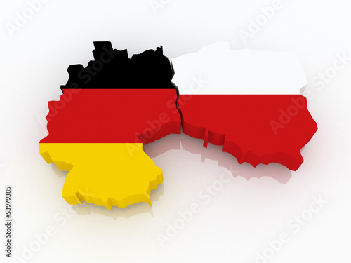 Map of Germany and Poland.