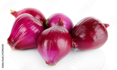 Purple onion isolated on white