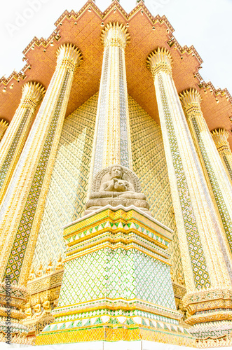 Buddha image at Wat Phra Kaeo in Bangkok photo