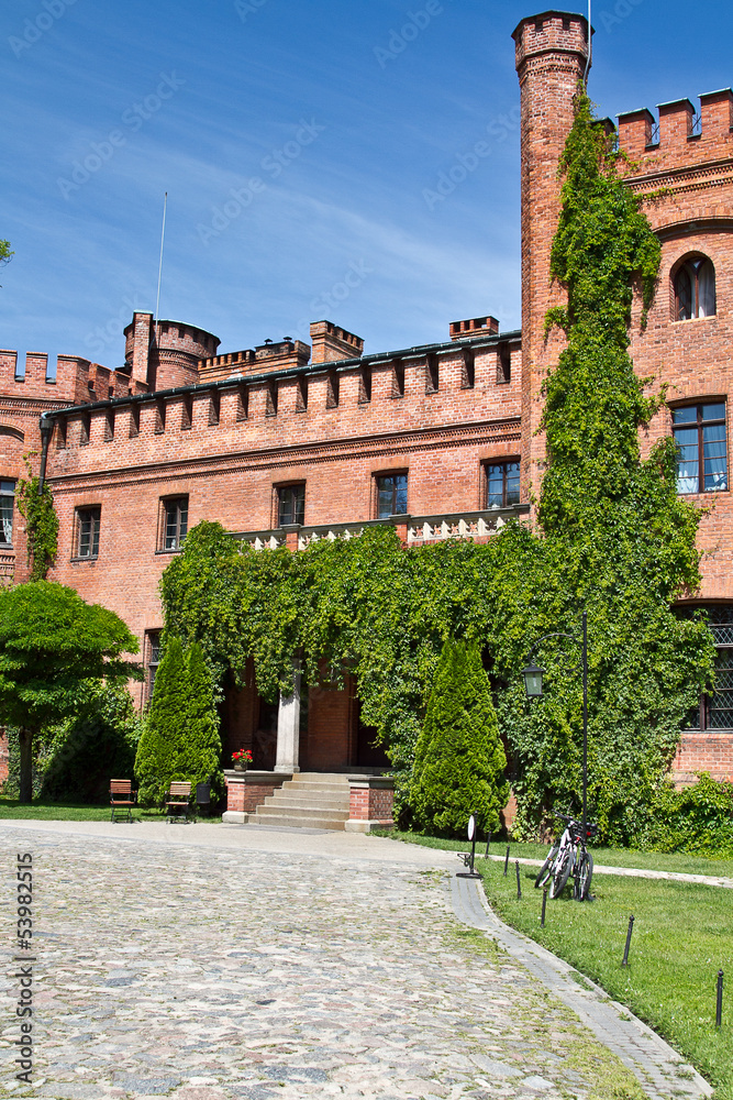 Obraz premium Old castle in Rzucewo.
