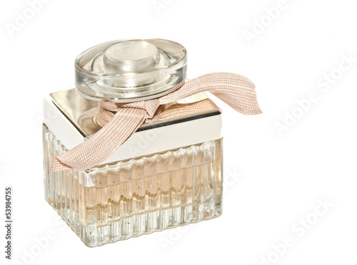 women's perfume in beautiful bottle isolated
