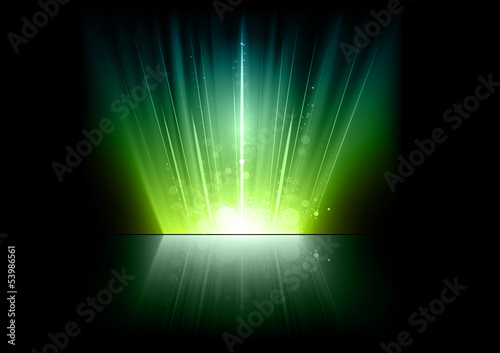 green rays