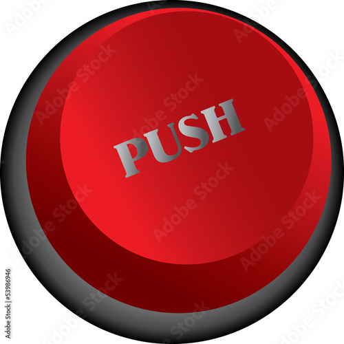 The red button with the word
