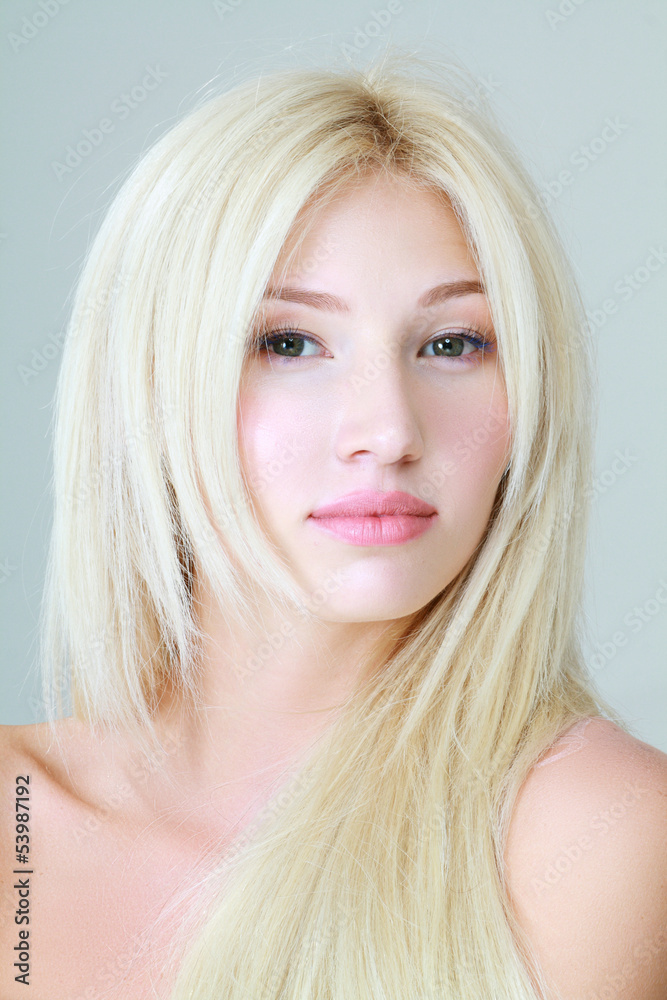 Naklejka premium girl with long white hair