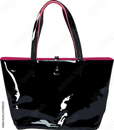 black patent bag