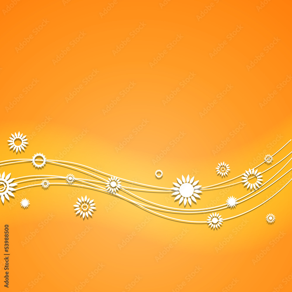 Vector Illustration of an Abstract Background with Flowers Vector Illustration of an Abstract Background with Flowers