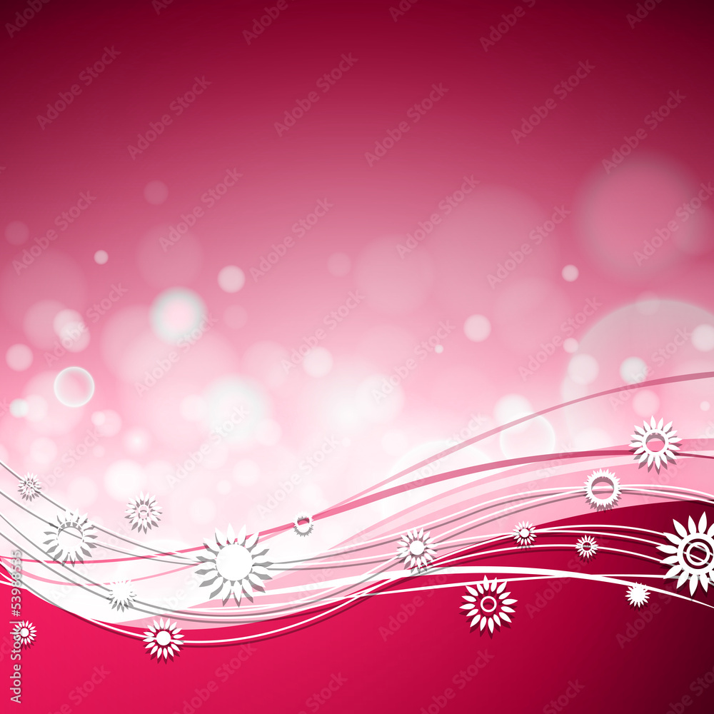 Vector Illustration of an Abstract Background with Flowers Vector Illustration of an Abstract Background with Flowers