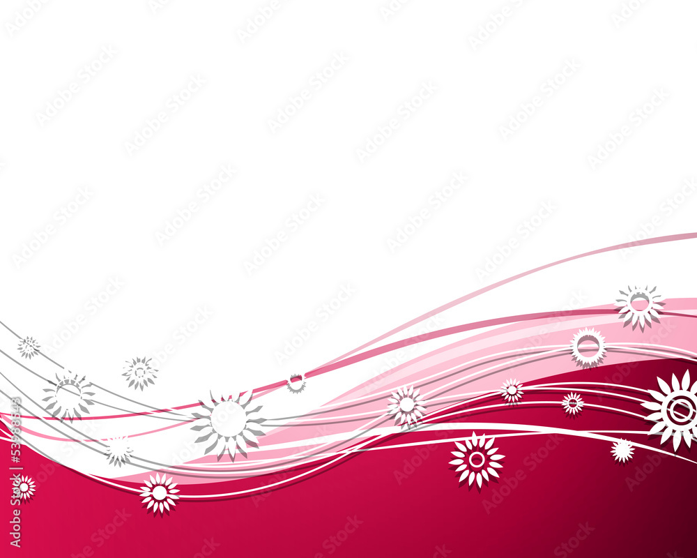 Vector Illustration of an Abstract Background with Flowers Vector Illustration of an Abstract Background with Flowers
