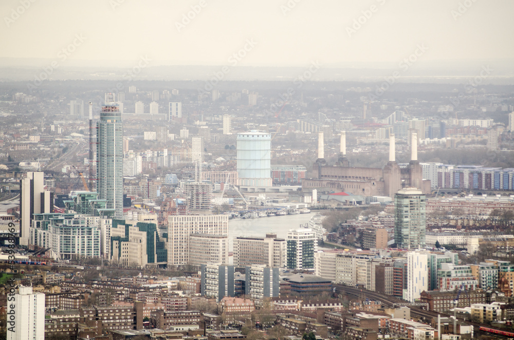 Aerial view of Lambeth and Battersea