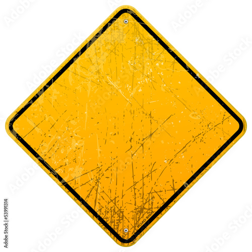 Rusty Yellow Sign