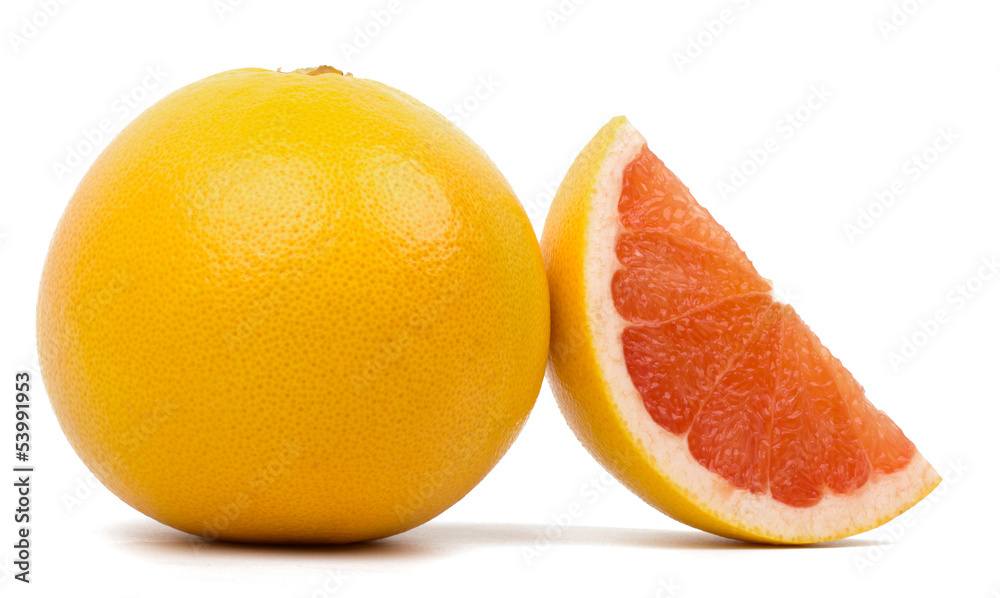 Cut grapefruit isolated on white background Cut grapefruit isolated on white background