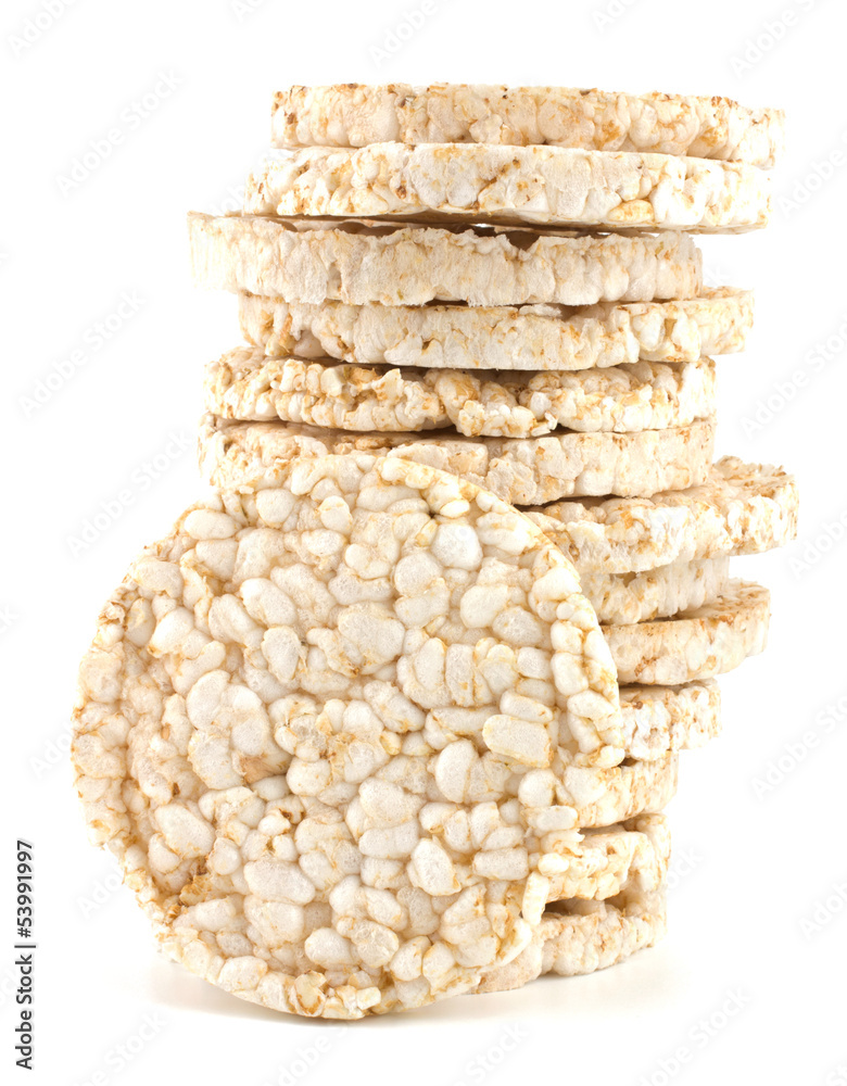 Corn crackers isolated on white background Corn crackers isolated on white background