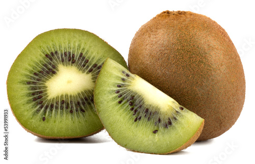 Kiwi fruit isolated on white background