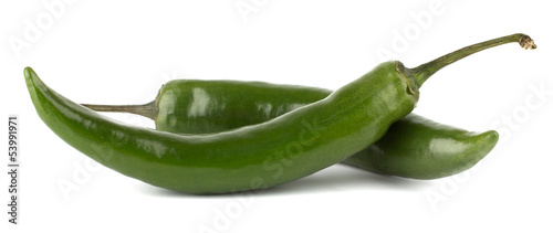 Tableau sur toile Hot chili peppers isolated on white background
