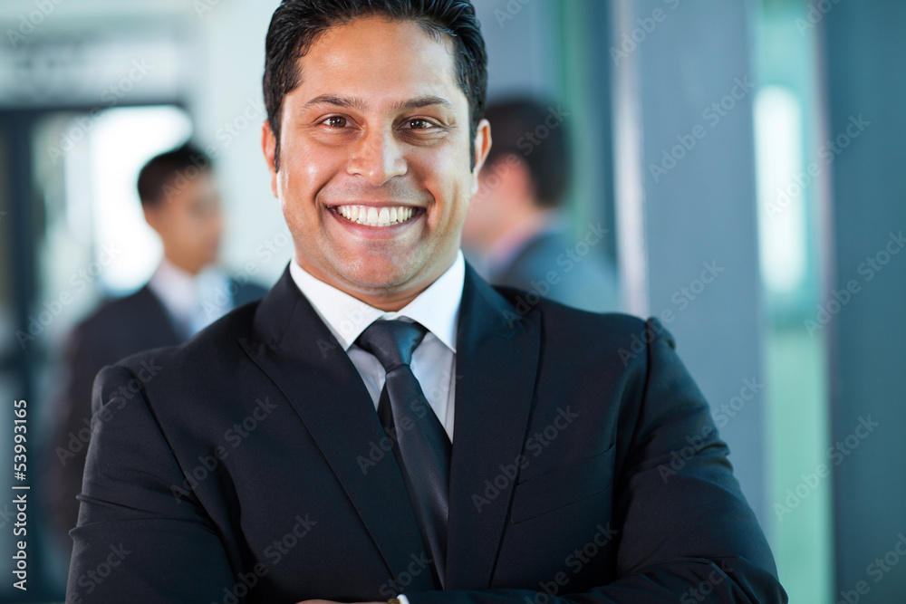 indian businessman close up portrait