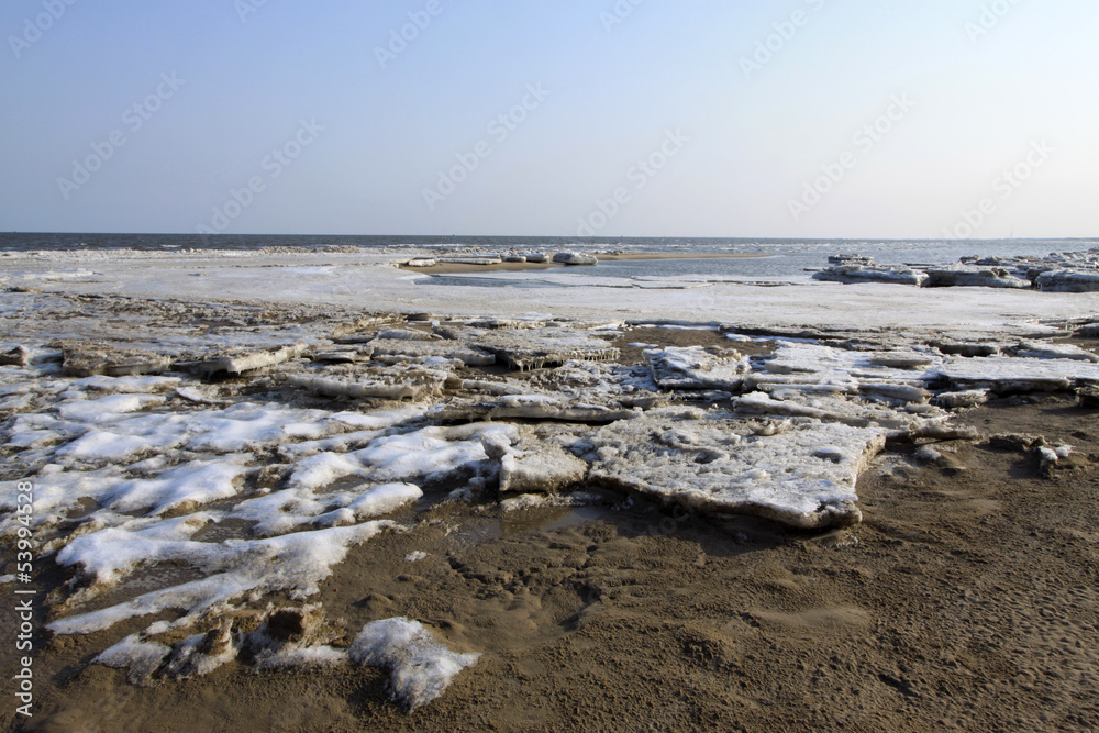 coast residual ice natural scenery