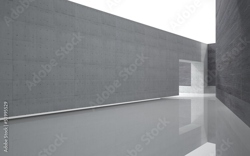 Abstract background of interior concrete and glass