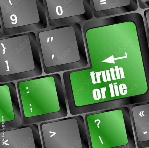 truth or lie button on computer keyboard key