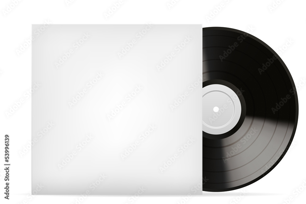 naturlig Latter lovende Blank white vinyl cover vector template Stock-vektor | Adobe Stock