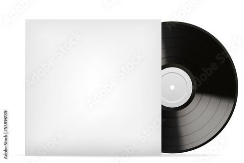 Blank white vinyl cover vector template