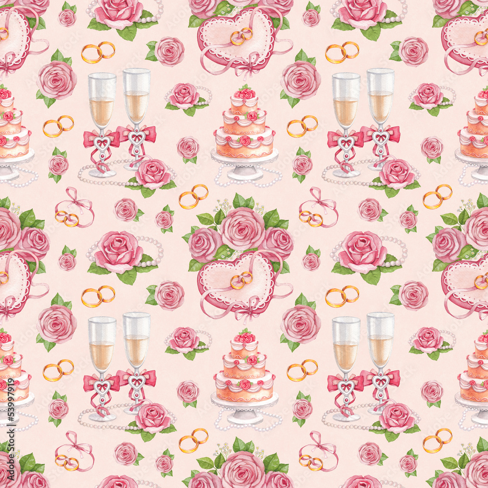 Seamless wedding artistic pattern Seamless wedding artistic pattern