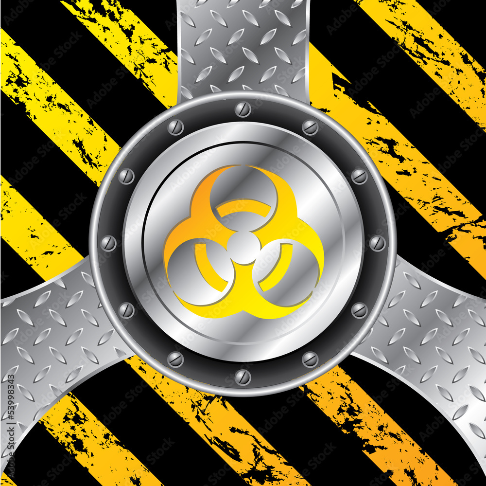 Industrial background design with bio hazard sign Stock Vector | Adobe ...