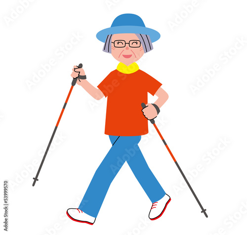 ノルディック　ウォーキング　女性