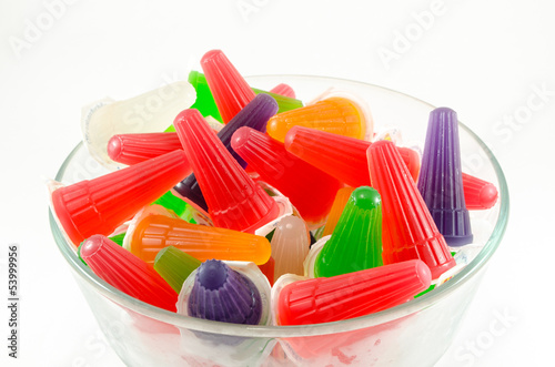 colorful jelly in bowl