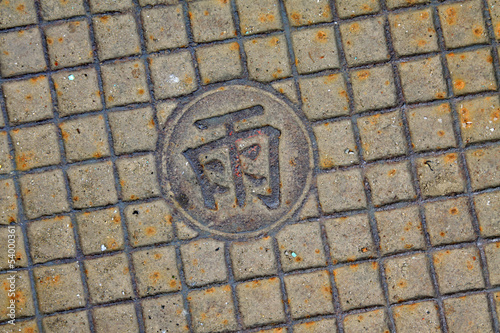 city manhole covers in a university in beijing