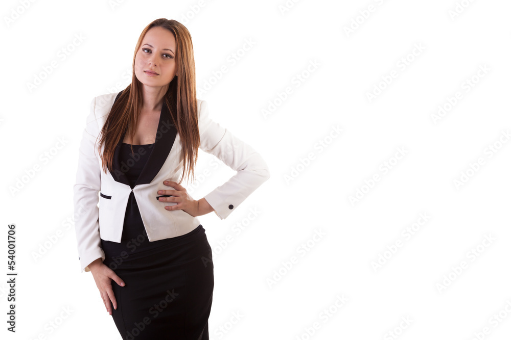 Gorgeous businesswoman isolated on white background Gorgeous businesswoman isolated on white background