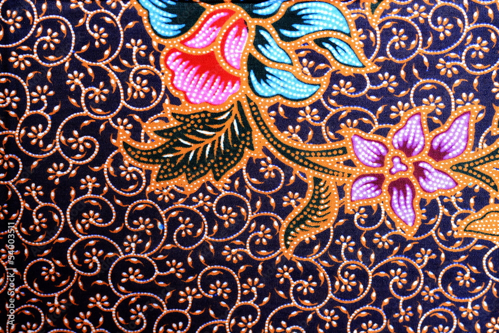 Fototapeta premium Colorful batik cloth fabric background
