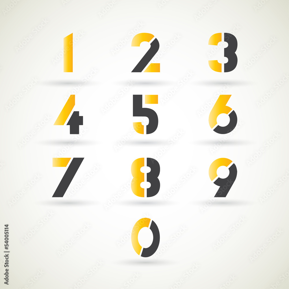 Numbers set vector. Numbers set vector.