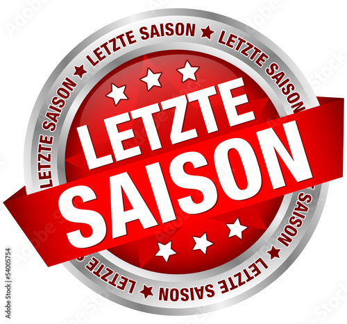 Button Banner "Letzte Saison" rot/silber