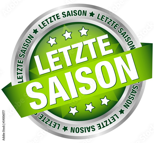 Button Banner "Letzte Saison" grün/silber