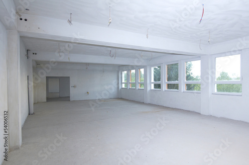 large empty rooms in the building