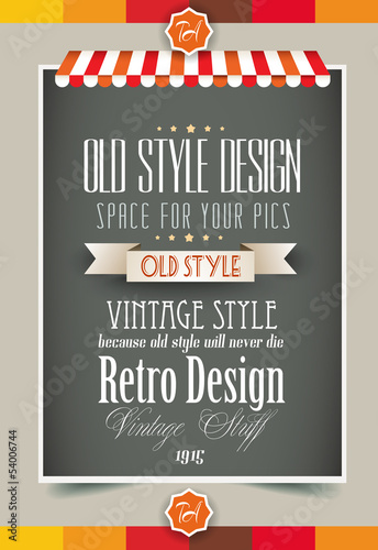 Vintage retro page template for a variety of purposes